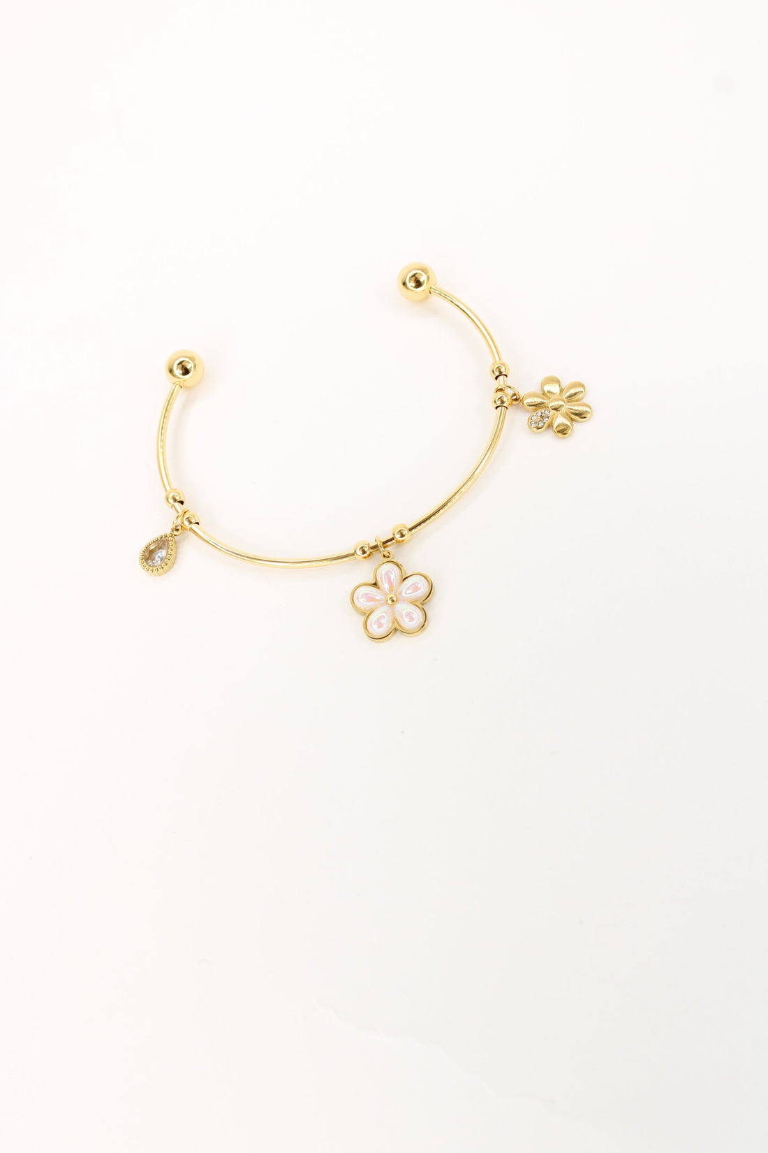 Bracelet Rosalie – Jonc fleurs élégantes