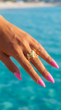 ✨ Bague Bora Bora – Étoile de mer dorée