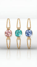 Bracelet Garance – Bracelet doré à cristaux Swarovski lumineux (création)