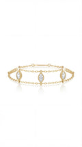 ✨ Bracelet Jade – Double chaîne & éclat délicat